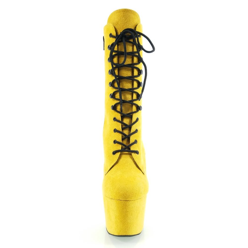 Mustard FX 7 inch high heel platform ankle boots - Picture 3 of 11